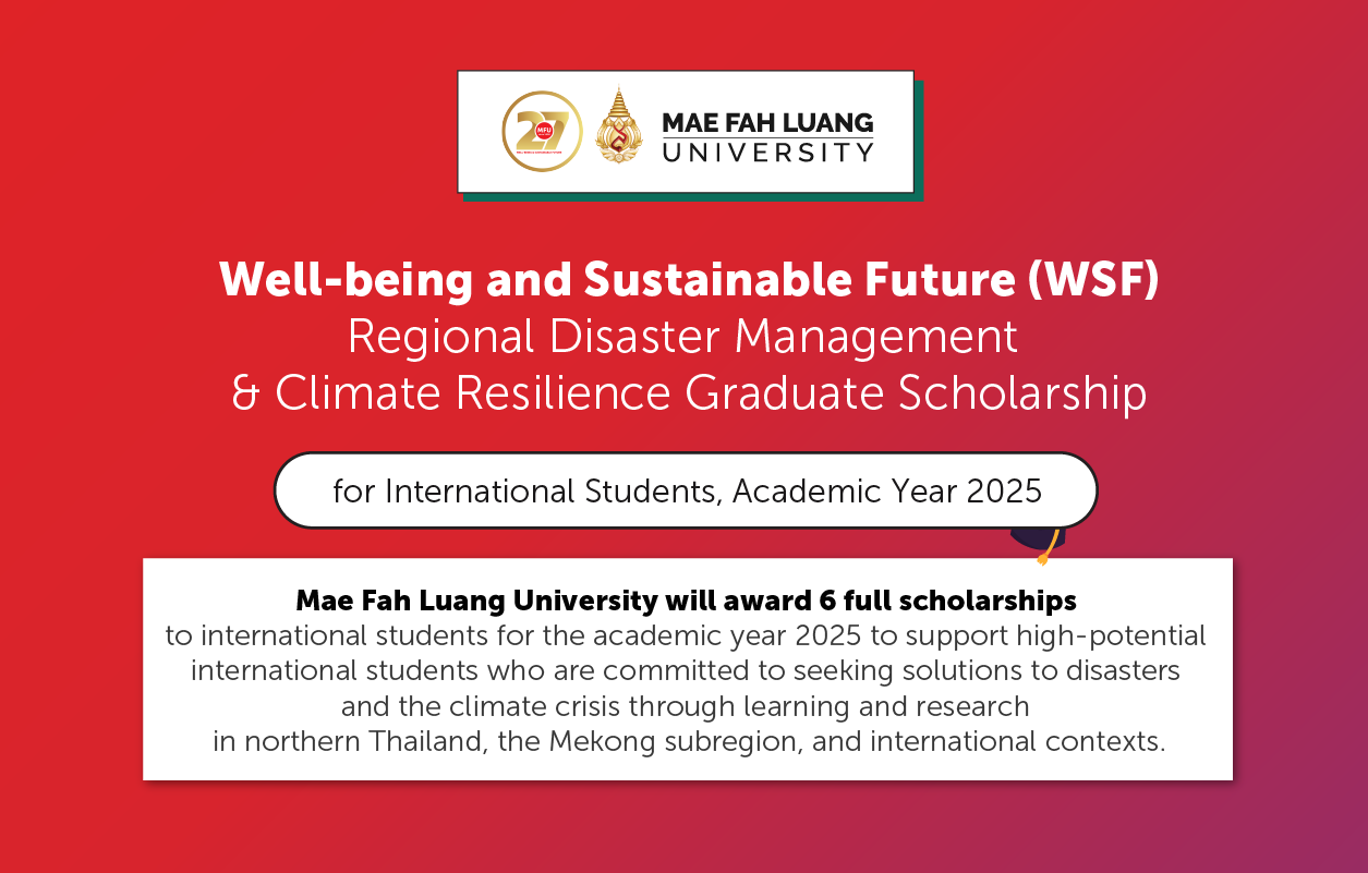 Call for Applications: Well-being and Sustainable Future (WSF): Regional Disaster Management & Climate Resilience Graduate Scholarship for International Students, Academic Year 2025